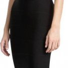 $148 New BCBG Max Azria "Alexa" Black Bandage Power Skirt XXS
