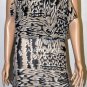 $398 New BCBG Max Azria Black Combo Silk Strapless Long Cocktail Gown 8