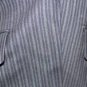 $296 New BCBG Max Azria "Martine" Midnight Blue Wool Stripe Blazer Jacket S
