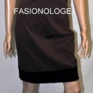 $258 New BCBG Max Azria Ink Combo Color Block Rayon Knit Cocktail Dress 4P
