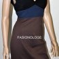 $258 New BCBG Max Azria Ink Combo Color Block Rayon Knit Cocktail Dress 4P