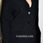 $238 New BCBG Max Azria Black "Noreen" Double Breasted Jacket M