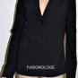 $238 New BCBG Max Azria Black "Noreen" Double Breasted Jacket M