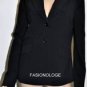 $238 New BCBG Max Azria Black "Noreen" Double Breasted Jacket M