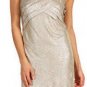 $158 New Max&Cleo by BCBG "Ryanne" Silver Gold Tiered Cocktail Party Dress 6