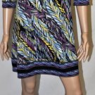 $138 New BCBG Max Azria Black Combo Print Jersey Cocktail Party Dress S