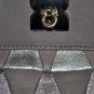 $598 New BCBG Max Azria Taupe Gunmetal Leather Large Hand/Shoulder Bag Purse L