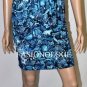 $198 New BCBG Max Azria "Sherri" Blue Surf Draped Jersey Cocktail Party Dress XS