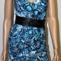 $198 New BCBG Max Azria "Sherri" Blue Surf Draped Jersey Cocktail Party Dress XS