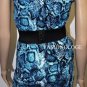 $198 New BCBG Max Azria "Sherri" Blue Surf Draped Jersey Cocktail Party Dress XS