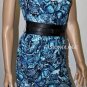 $198 New BCBG Max Azria "Sherri" Blue Surf Draped Jersey Cocktail Party Dress XS