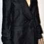 $368 New BCBG Max Azria Black Woven Satin Taffeta Dressy Trench Coat Jacket M