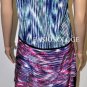 $268 New BCBG Max Azria Dark Ink Print 100% Silk Shift Cocktail Party Dress S