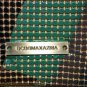 $188 New BCBG Max Azria Shater Print Mesh  Satin Gold Chain Hand Clutch Bag OS