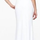 $328 New BCBG Max Azria White Draped Gold Chain Jersey Cocktail Party Gown XXS