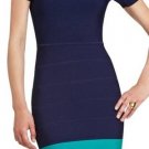 $298 New BCBG Max Azria "Kisha" Navy Sexy Bandage Cocktail Party Power Dress M