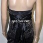 $578 New BCBG Max Azria Black Strapless Silk Sequin Cocktail Party Dress NWT 6