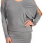 $138 New BCBG Max Azria "Camira" Steel Grey Jersey Cocktail Party Dress XS