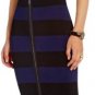 $198 New BCBG Max Azria "Vilma" Black Navy Bandage Textured Power Skirt S