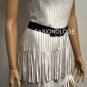 $578 New BCBG Max Azria White Black Piped Belted Strapless Short Party Dress 6