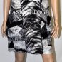 $298 New BCBG Max Azria Black Combo 100% Silk Shift Party Dress S