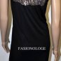 $348 New BCBG Max Azria Black Lace Rayon Cocktail Party Dress M