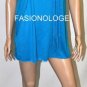 $118 New BCBG Max Azria Cyan Scarf Cotton Cocktail Party Shirt Top S