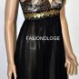 $248 New BCBG Max Azria Black Lace Embellished Chiffon Cocktail Dress 2