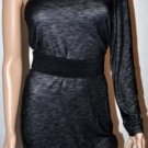 $198 New BCBG Belted Jersey One Shoulder Sleeve Party Dress XS