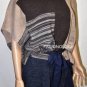 $268 New BCBG Max Azria 100% Wool Navy Combo Belted Sweater Dress OS
