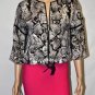 $228 New BCBG Max Azria "Emil" Pumicewsh Silk Wool Crop Jacket S