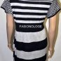 $218 New BCBG Max Azria Navy Como Stripe Silk Cashmere Blend Sweater Dress M