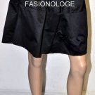 $178 New BCBG Max Azria Black A-Line Pleated Satin Skirt ~0~