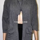 $298 New BCBG Wool Blend Medium Heather Knit Cardigan Sweater M