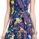 $148 New BCBG Max Azria "Safiya" Bt Wisteria Wrap Jersey Cocktail Dress NWT L
