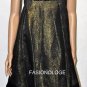 $398 New BCBG Max Azria Black Pewter Jacquard Short Party  Dress L