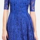 $298 New BCBG Max Azria Pumice "Kiran" Lace Royal Blue Party Cocktail Dress 6