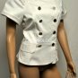 $238 New BCBG Max Azria White Button Up Cotton Woven Jacket L