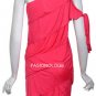 $218 New BCBG Max Azria Azalea Red Tiered Ruffle One Shoulder Cocktail Dress M