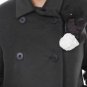 $579 New Max Azria by BCBG Brooch Wool Cashmere Woven Coat Jacket NWT M