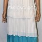 $468 New BCBG Max Azria Cream One Shoulder Pleated Tiered Chiffon Evening Gown 2