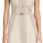 $298 New BCBG Runway Sepia Paneled Slip Mesh Cocktail Party Dress M