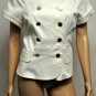 $238 New BCBG Max Azria White Button Up Cotton Woven Jacket M