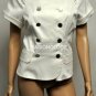 $238 New BCBG Max Azria White Button Up Cotton Woven Jacket XS