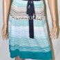 $248 New BCBG Max Azria Bright Blue Silk Cotton Knit Party Cocktail Dress L