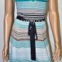 $248 New BCBG Max Azria Bright Blue Silk Cotton Knit Party Cocktail Dress L
