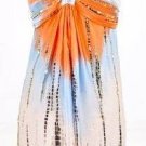 $298 New BCBG Max Azria Nectarine Dip Dye Ombre Cocktail Party Dress 0