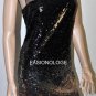 $568 New BCBG Max Azria "Ciel" Silk Sequin Black Ombre Little Party Dress 4