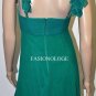 $248 New BCBG Max Azria Ultra Green Shirred Chiffon Cocktail Party Dress 2