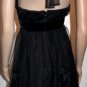 $448 New BCBG Max Azria Halter Mesh Rosette Black Cocktail Dress 10
